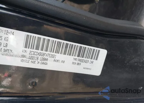 2015 Dodge Charger Se from USA, damaged, VIN 2C3CDXBG8FH753921